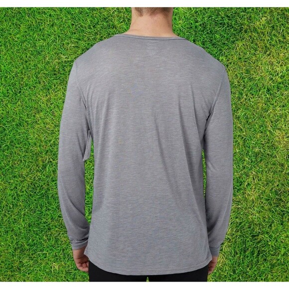 New York Yankees Men's Concepts Grey Henley Long Sleeve Tee MLB Baseball XL - Picture 5 of 6